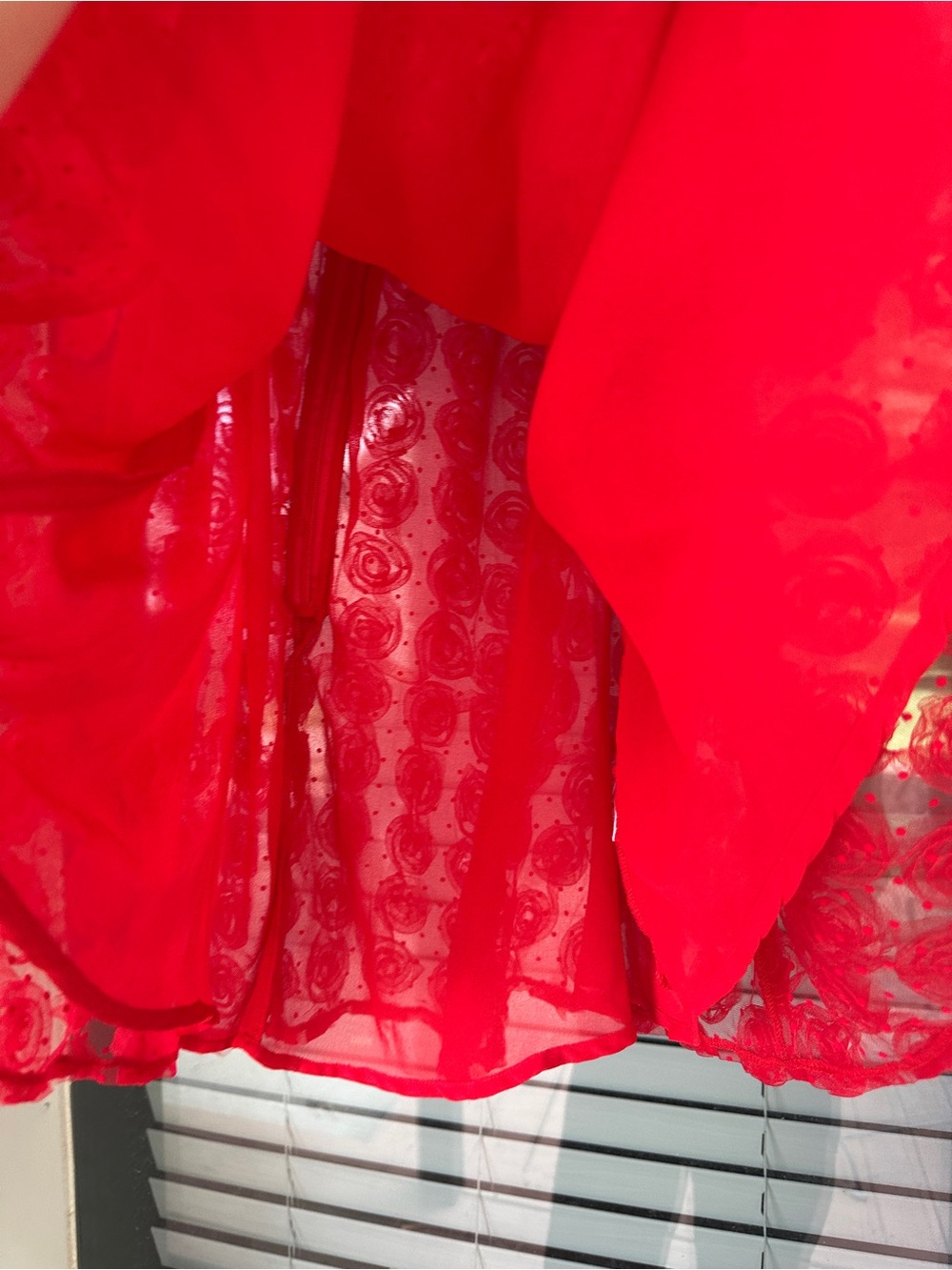 For Love & Lemons Hannah Mini Dress in Red Small - Picture 6 of 14